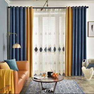 *NWOT* Colorblock Curtains